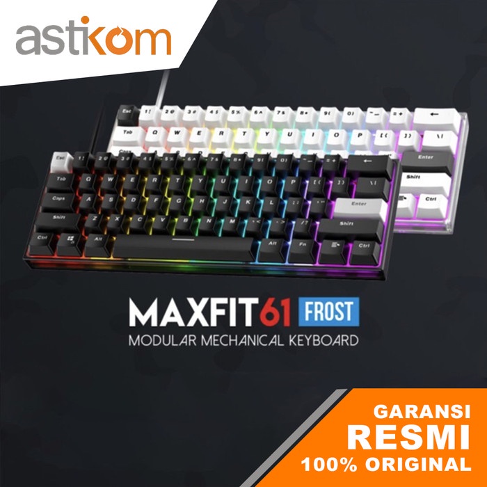 Fantech Maxfit61 MK857 60% RGB FROST Wired Gaming Keyboard Mechanical