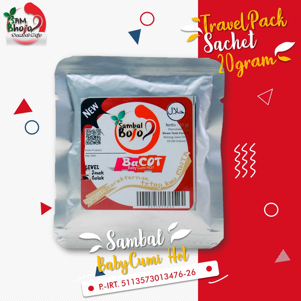 

Sambal Baby Cumi travel pack kemasan sachet 20gr