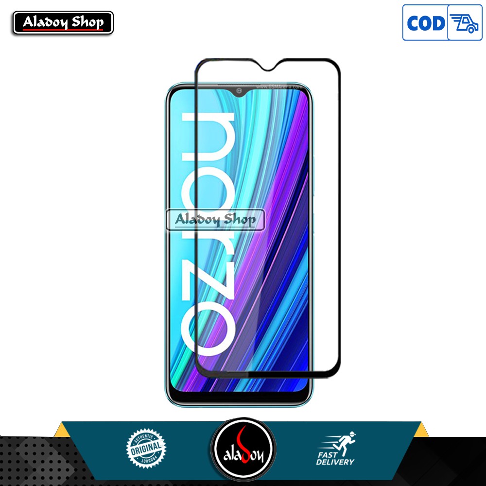 Case Realme Narzo 30A Armor Sshockproof Trasnparent Casing + Tempered Glass Full Layar