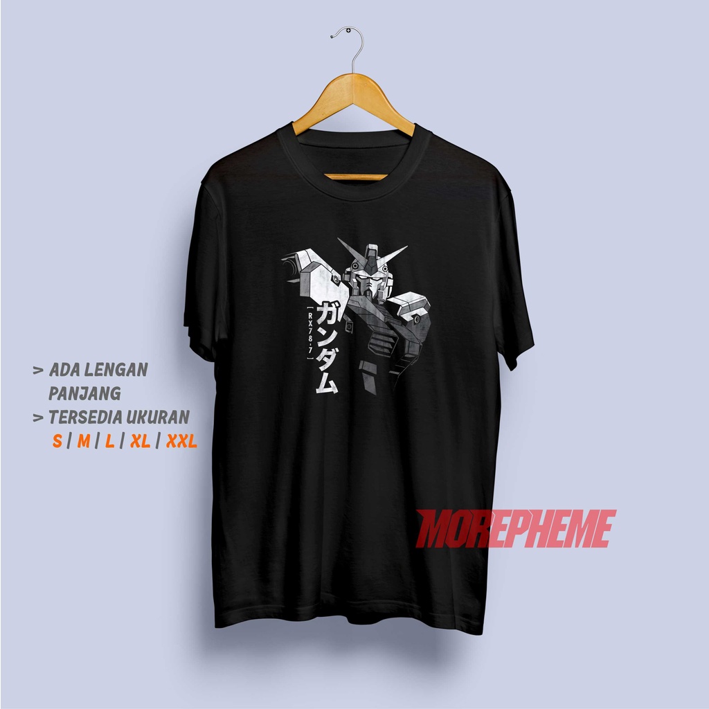Kaos Gundam RX 78 7th Mobile Suit Gundam Baju Anime Manga Jepang Tshirt Pria Wanita Cewek Cowok Kere