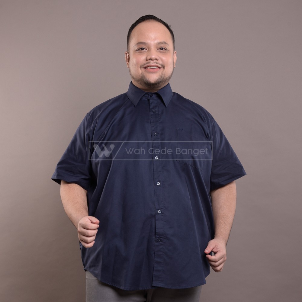 

WGB Kemeja Pria Jumbo Big Size Ukuran Besar XXL XXXL WGB Man In Navy Ox