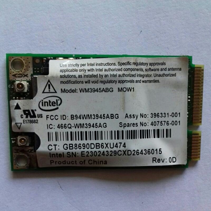 Wifi card wireless laptop hp Compaq 510 Original Normal tinggal pasang