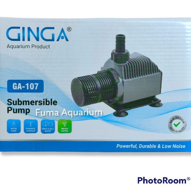 Mesin Pompa Celup Aquarium GINGA 107 GA 107 Pompa filter Air Kolam Hidroponik waterfall Low Watt Submersible Pump Power Head