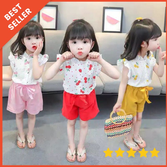 [0-4 TAHUN] BAJU SETELAN JEANS ANAK PEREMPUAN IMPORT 0-4 TAHUN HOTPANTS SETELAN BAYI DAN ANAK IMPORT PITA RENDA / SETELAN CELANA JEANS PENDEK ANAK CEWEK IMPORT / SETELAN HOTPANTS JEANS KAOS ANAK IMPORT 6bln 1th 2th 3th 4th