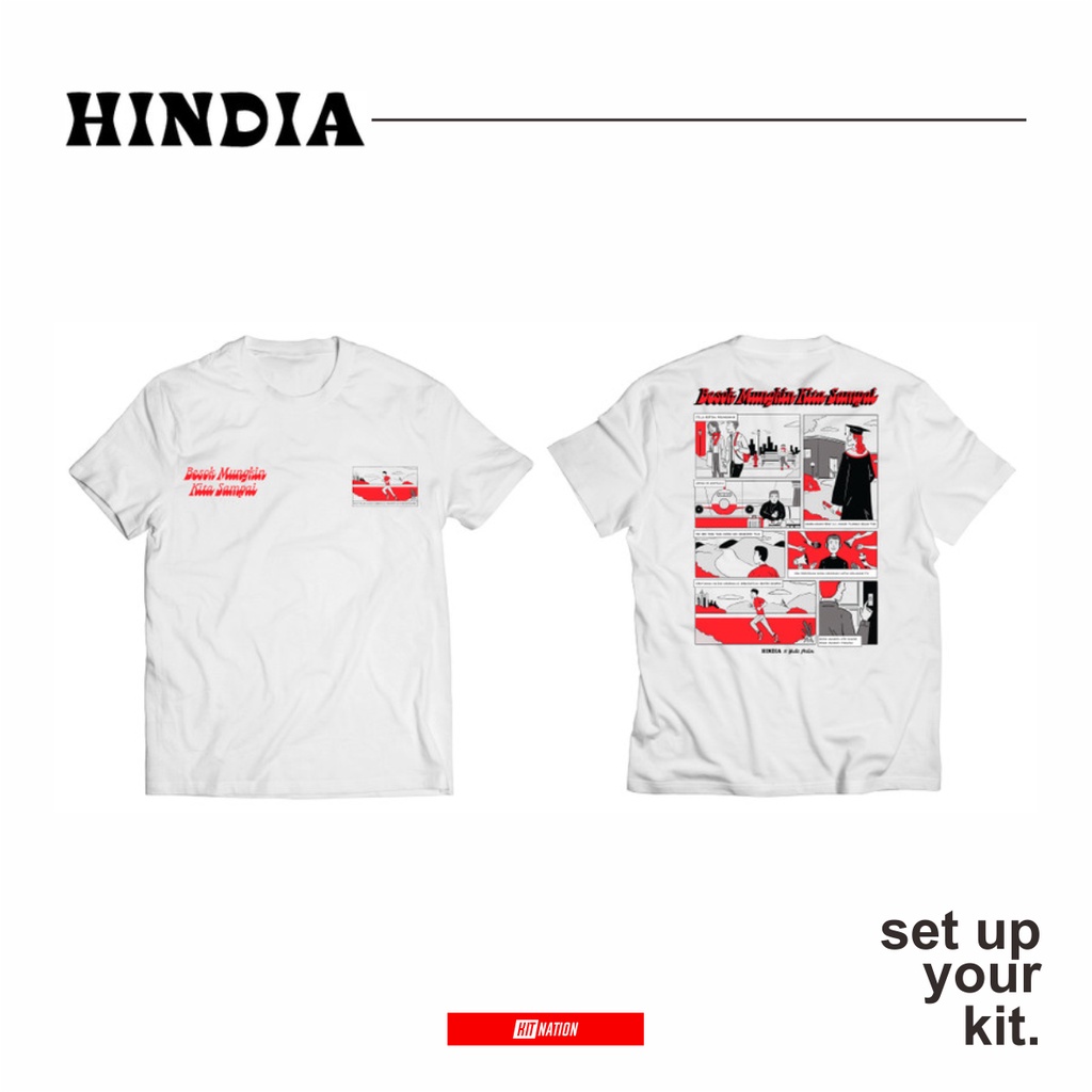 T-Shirt Hindia x Yudhit Halim Besok Mungkin Kita Sampai Putih | Kaos Band 100% Original