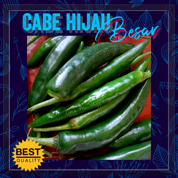 

CABE/ CABAI HIJAU BESAR / CABE IJO BESAR / GREEN PEPPER Per 100 gram