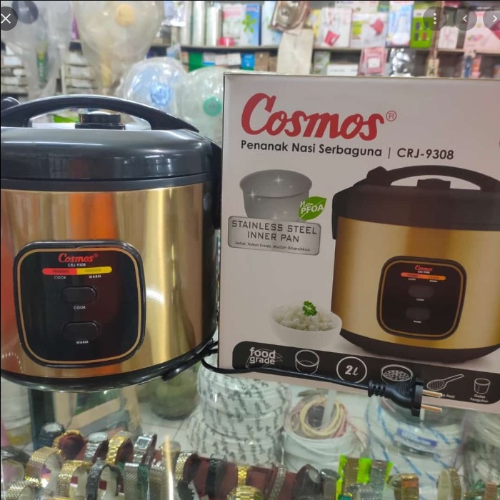 PROMO MAGIC COM COSMOS CRJ 9308 STAINLESS 2 LITER MURAH RICE COOKER