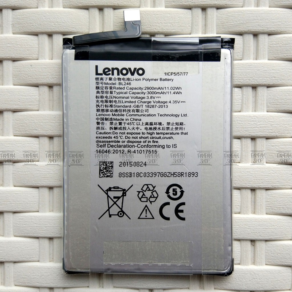 Baterai Lenovo BL246 Vibe Shot Z90 Z920 Original OEM Batre Batrai Battery HP BL 246 Shoot