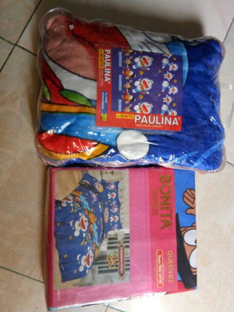 Selimut Paulina By Bonita Doraemon Ballon  160x200