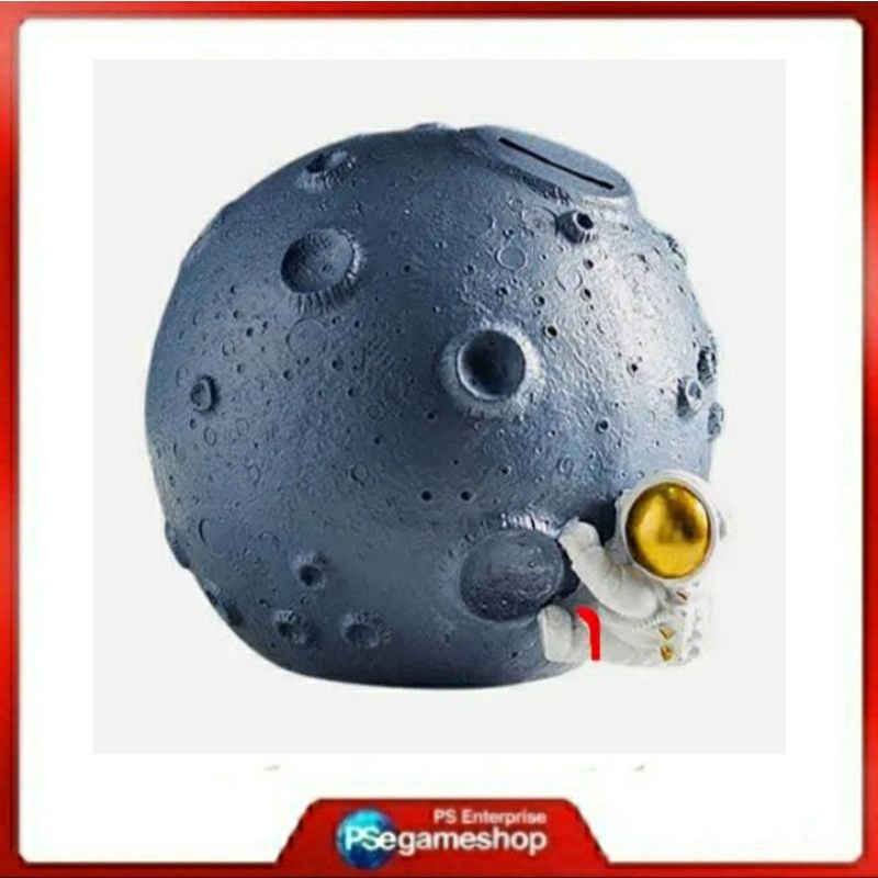 Astronaut Piggy Bank – Hold The Moon/ Pajangan Dekorasi Lampu Tidur Celengan