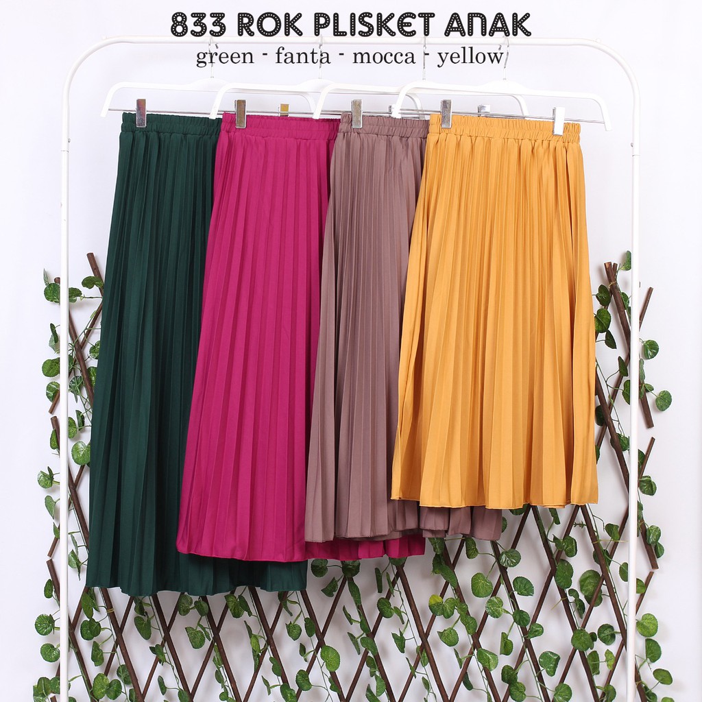 ROK PLISKET ANAK PEREMPUAN 833.A PRISKET ANAK PANJANG PLEATED SKIRT FLARE SKIRT MAYUNG FLOWY REMPEL