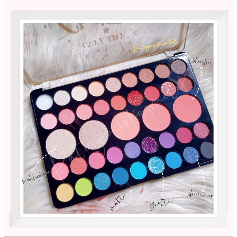 PROMO!!!EYESHADOW BLUSHER &amp; HIGHLIGHTER PALETTE CHALLENGE ANYLADY NO.742B