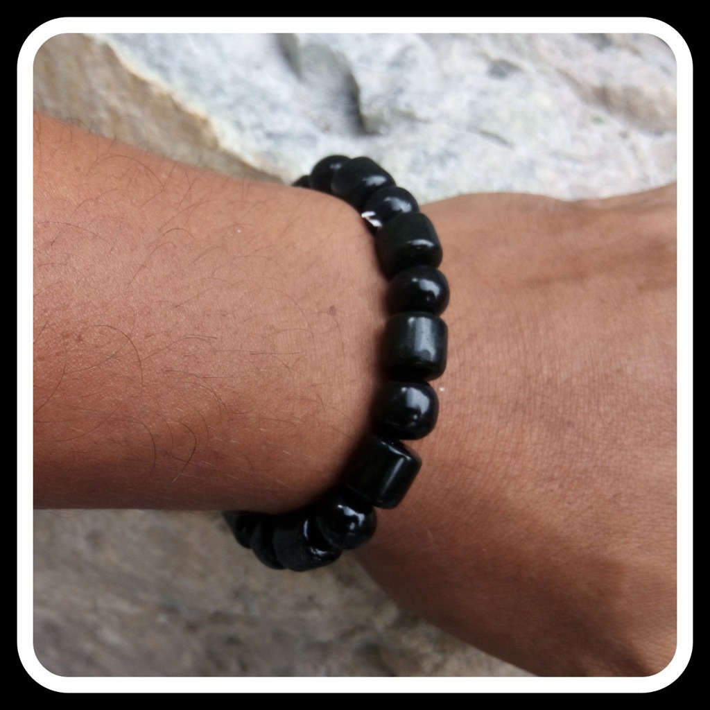 Promo Gelang Tasbih Giok Black Jade Aceh Natural Terapi Model Kombinsi