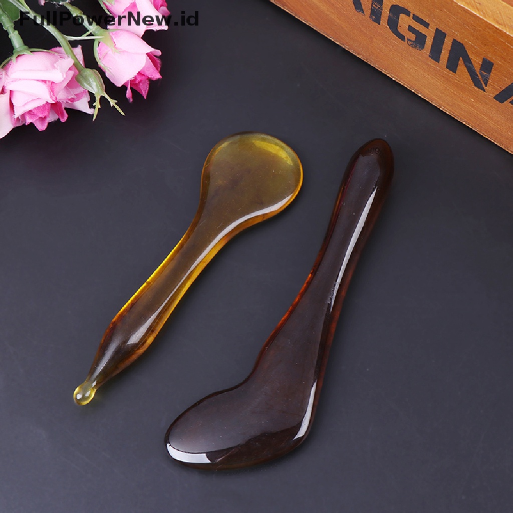 [Full] Resin Beeswax Gua Sha Massage Scraping Face Neck Massager Comb Health Relaxing .