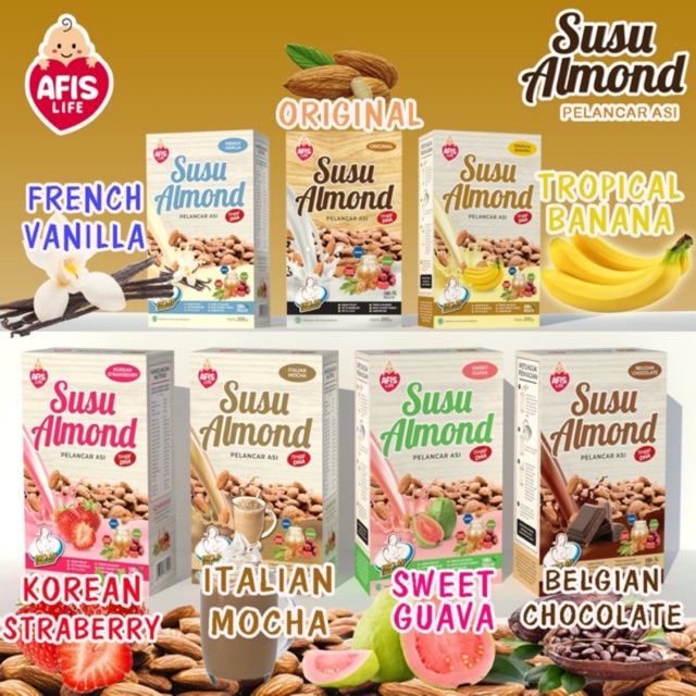 Afis Susu Almond Pelancar Asi - Asi Booster