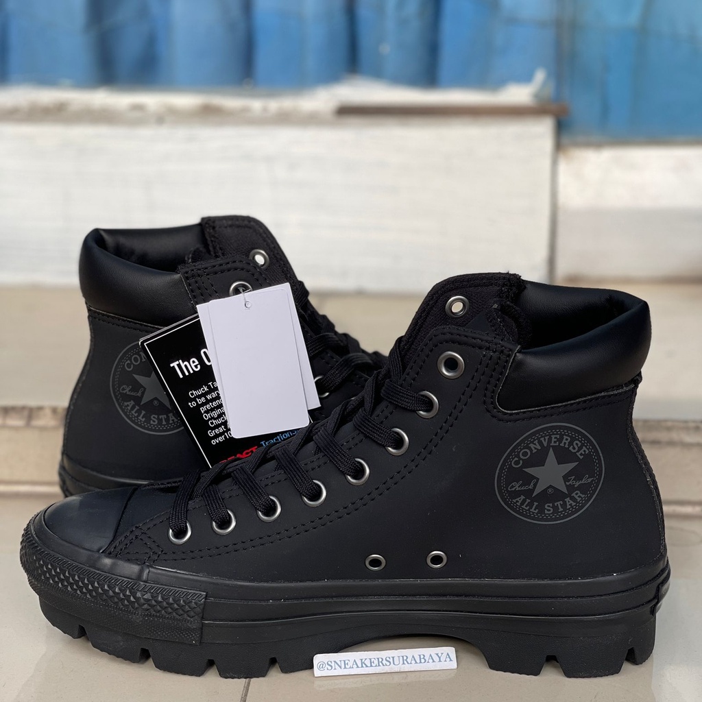 Converse All Star 100 Workboot Chunk Hi Black