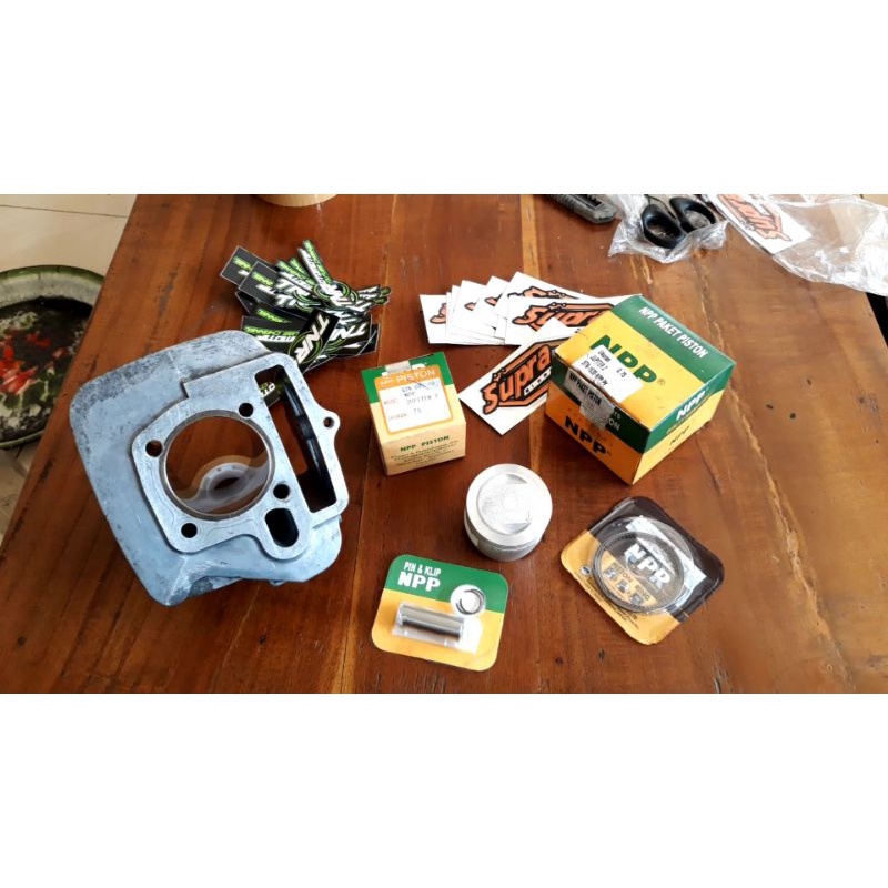 Paket Bore Up Supra Fit,New,Legenda,X,,Grand Piston Jupiter Z Ukuran Standar, 25, 50, 75, 100 PNP Ti