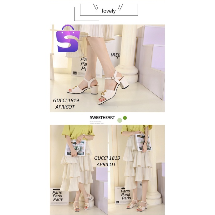 SEPATU WANITA HEELS PLATFORM SLINGBACK SHOES 1819