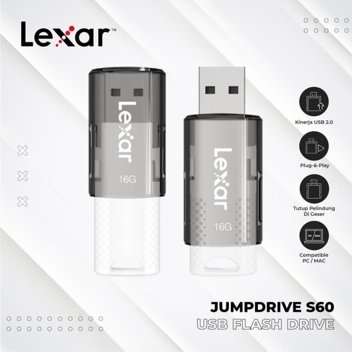 Lexar Flashdisk Jumpdrive S60  16GB USB 2.0