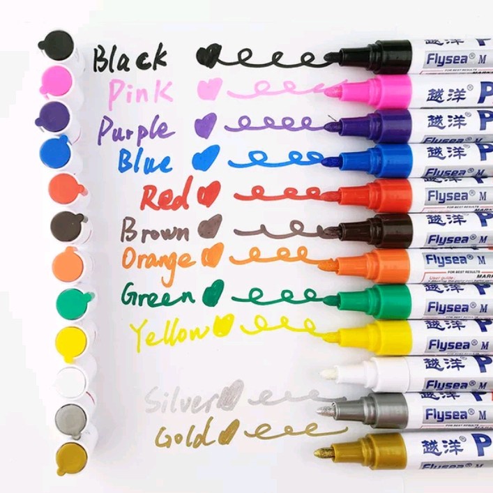 SPIDOL WARNA SPIDOL BAN MOBIL MOTOR TOYO PAINT FLYSEA PERMANENT MARKER