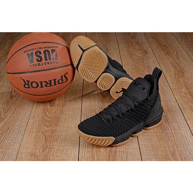 Jual Sepatu Basketball Nike Lebron James 16 High Black Gum Premium BNIB