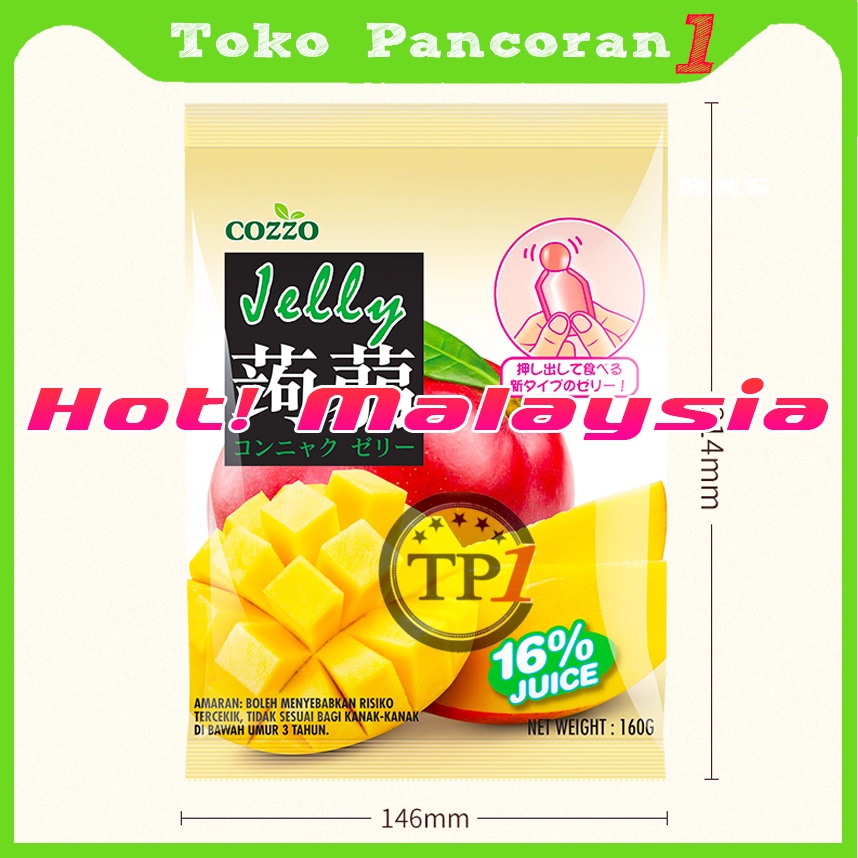 Cozzo Jelly Fruit Jelly  Agar Rasa Mangga  Blueberi Puding 160gr halal