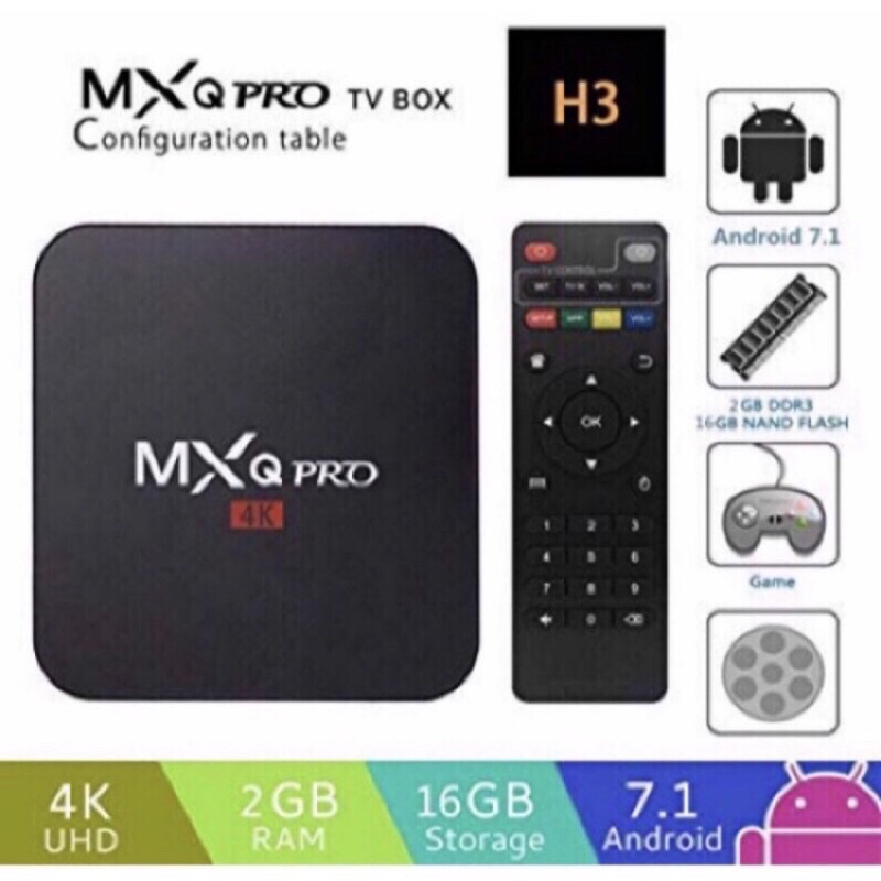 Android Tv Box MXQ Pro  5G Smart TV 4K Ultra HD/Smart Tv  Ultra HD MXQ Pro5GB 2Gb Ram16GB Rom