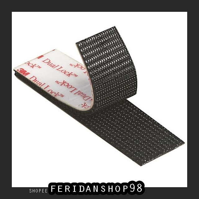 

BT729 3M DUAL LOCK BEST RECLOSABLE FASTENER BLACK 1 INCH X 1 METER BY FERIDANSHOP98