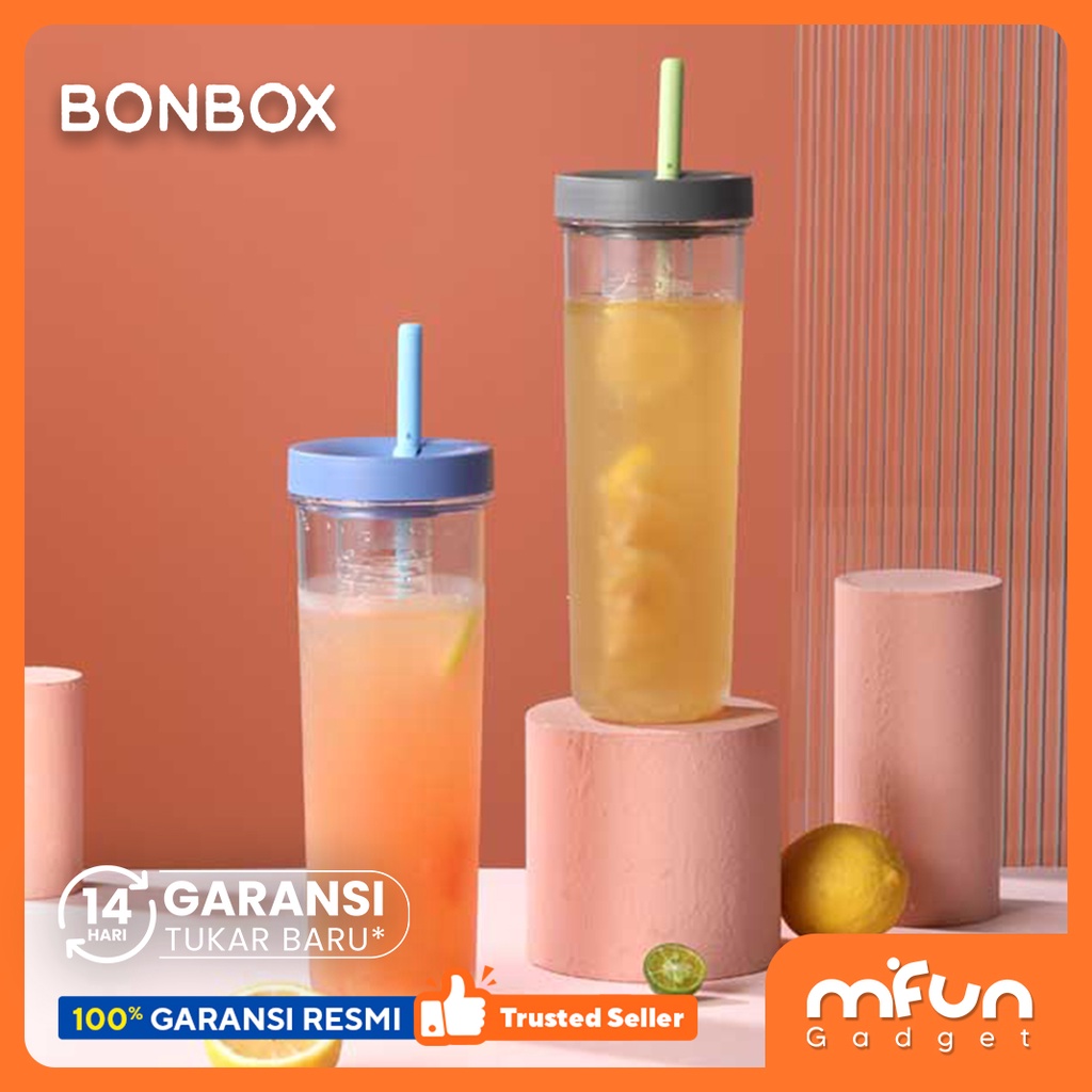 Botol Minum + Sedotan BONBOX Tahan Panas Anti pecah BC40