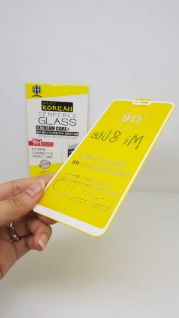 KOREAN Tempered Glass Xiaomi Mi 8 Lite 6.26&quot; FULL SCREEN TG 5D Mi8 Lite FULL GLUE Anti Gores Kaca