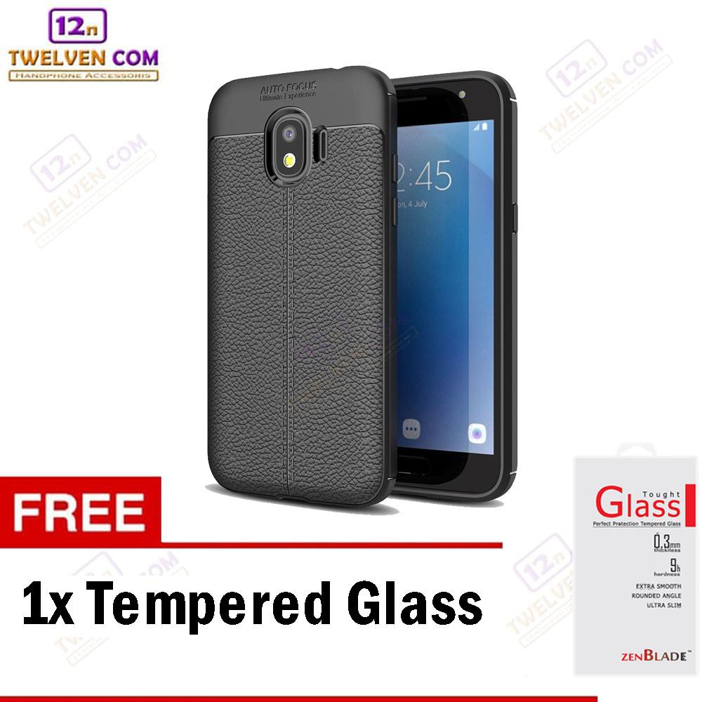 Case Auto Focus Softcase Casing for Samsung J2 Pro 2018 - Hitam + Free Tempered Glass