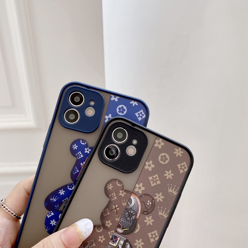 Skin violent bear case iPhone 12 pro max 12 mini 11 pro max X/Xs max 7/8/SE2020 7plus/8plus all-inclusive protection camera Casing iPhone