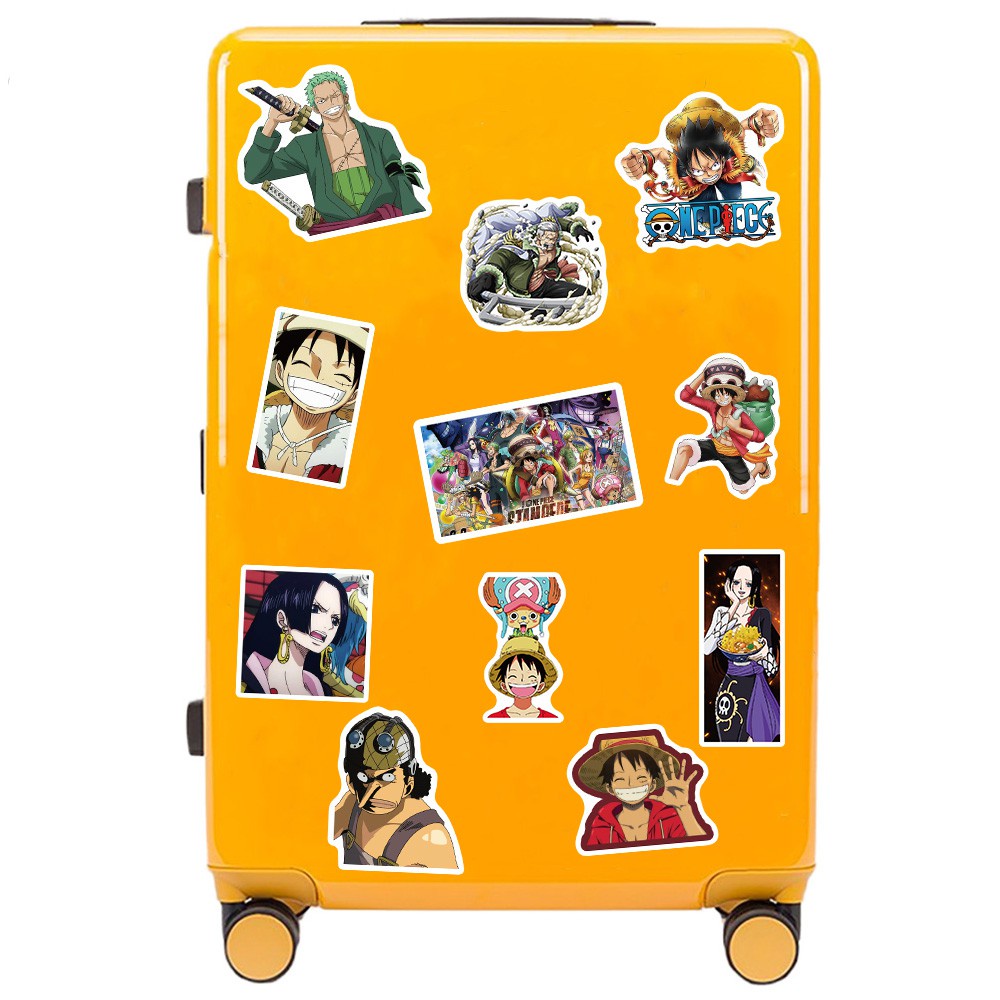 50PCS Anime One Piece Stickers Travel Luggage Guitar Fridge Laptop Waterproof Classic Toy Decals Sticker Fun for Kid Toys