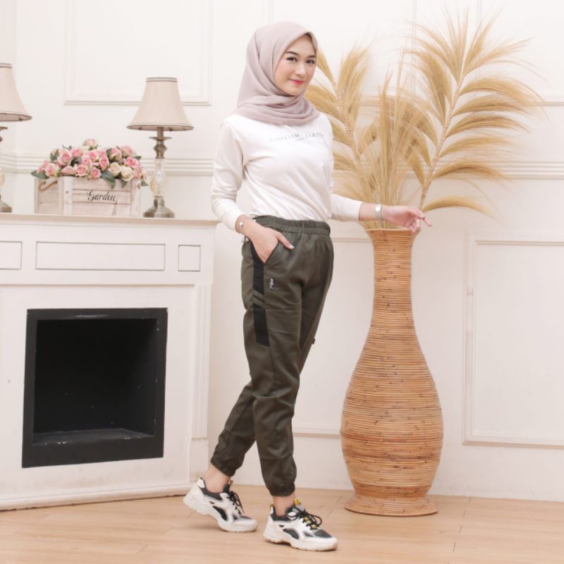 Celana Cargo Wanita Jumbo Cargo Pants Celana Jogger Wanita  Baggy Pants Murah Size