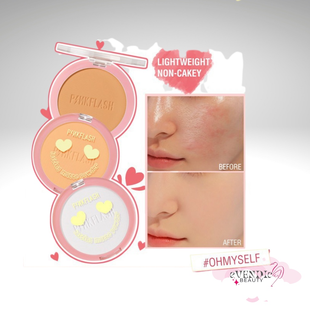 PINKFLASH OhMySelf Pressed Powder Long-lasting Matte Lightweight Oil Control Special Edition PINK FLASH