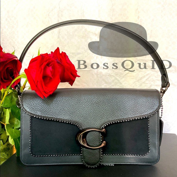 Coach Tabby Shoulder Bag 26 Full Black With Bead chain