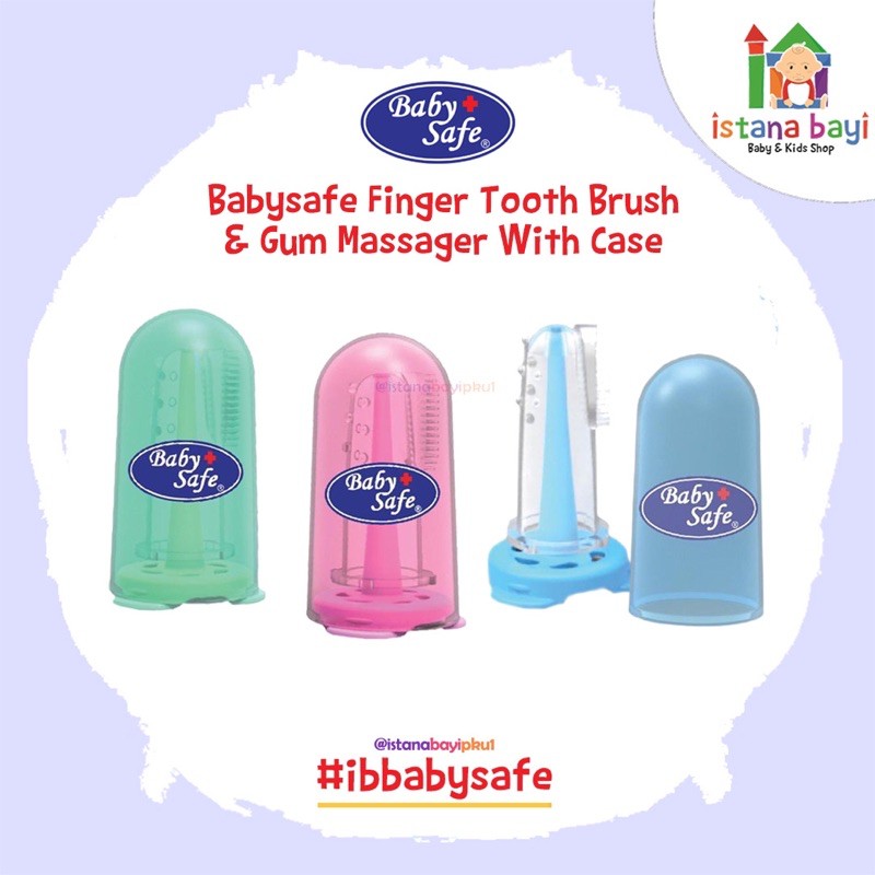 Baby Safe Toothbrush With Rack TB002 /Sikat gigi dan lidah bayi