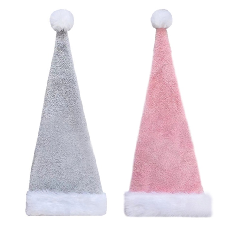 Topi Santa Bahan Plush Untuk Properti Pesta Natal