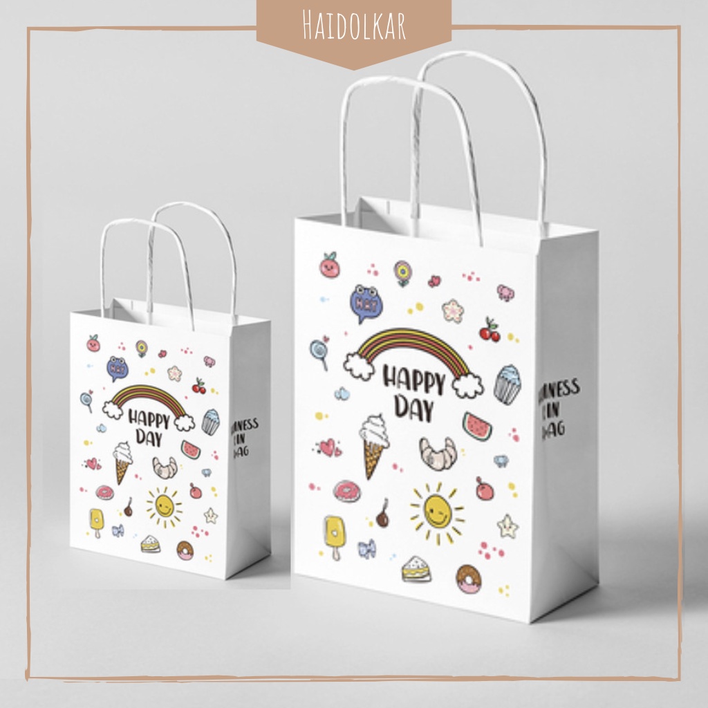 

Paper bag kado paper bag bingkisan kantong gift kantong happy day sanck