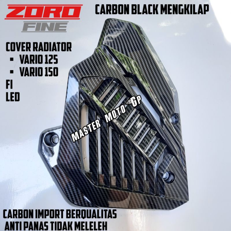 cover radiator vario125 Vario150 fi LED - tutup Radiator Carbon vario125 vario150 Led Cover Tutup ladiator vario150 carbon Zoro fine