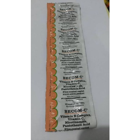 Becom C Vitamin B Complex Strip isi 10 Butir