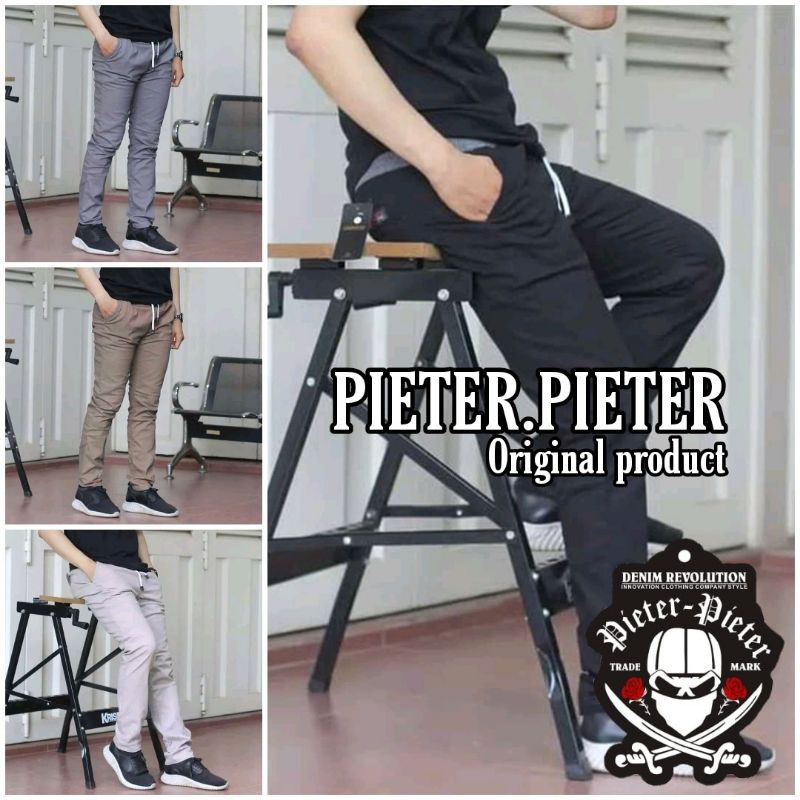 Celana Chino Panjang Pria Celana Kolor Celana Chino Pinggang Rip Karet Elastis Distro Murah Bigsize