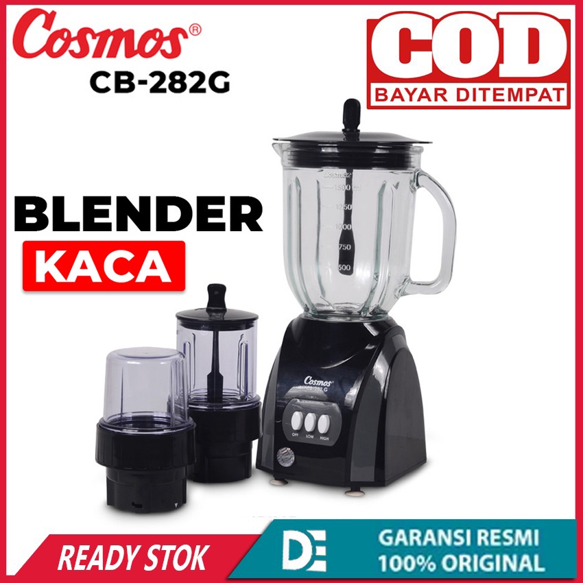 Cosmos Blender Kaca CB-282G Kapasitas 2L Blender 3in1 Multi fungsi