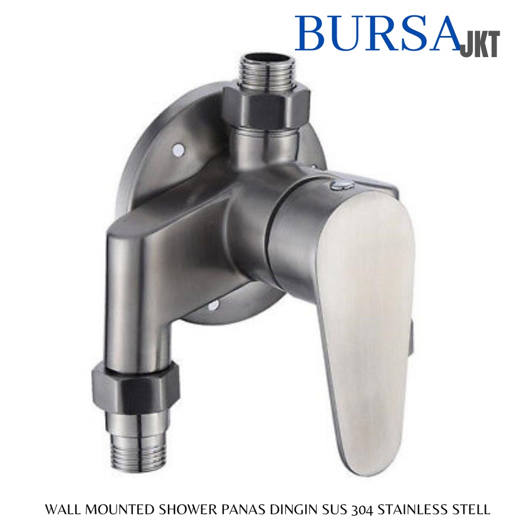 KRAN SHOWER AIR PANAS DINGIN WALL MOUNTED FAUCET CHROME SUS304 STAINLESS ANTI KARAT