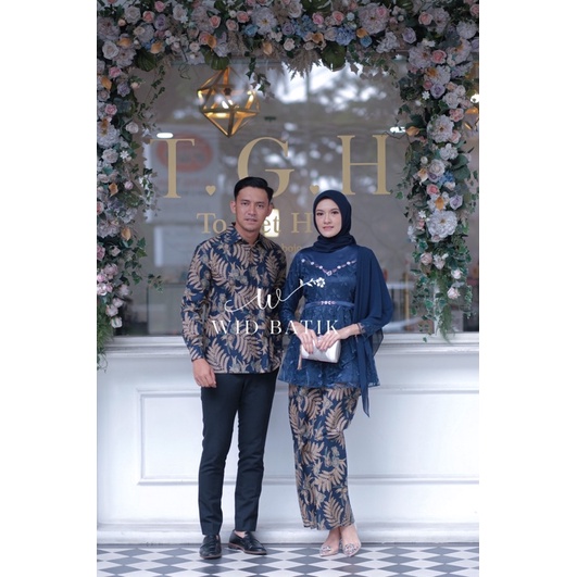 WIDBATIK - Set Couple Alyra Navy-2