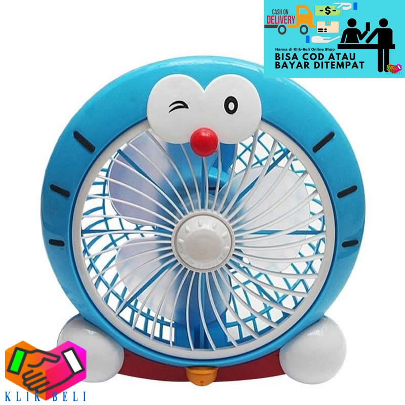 Kipas Angin Karakter Meja Desk Fan Ukuran 10 Inch Box Fan 2 Speed Kecepatan