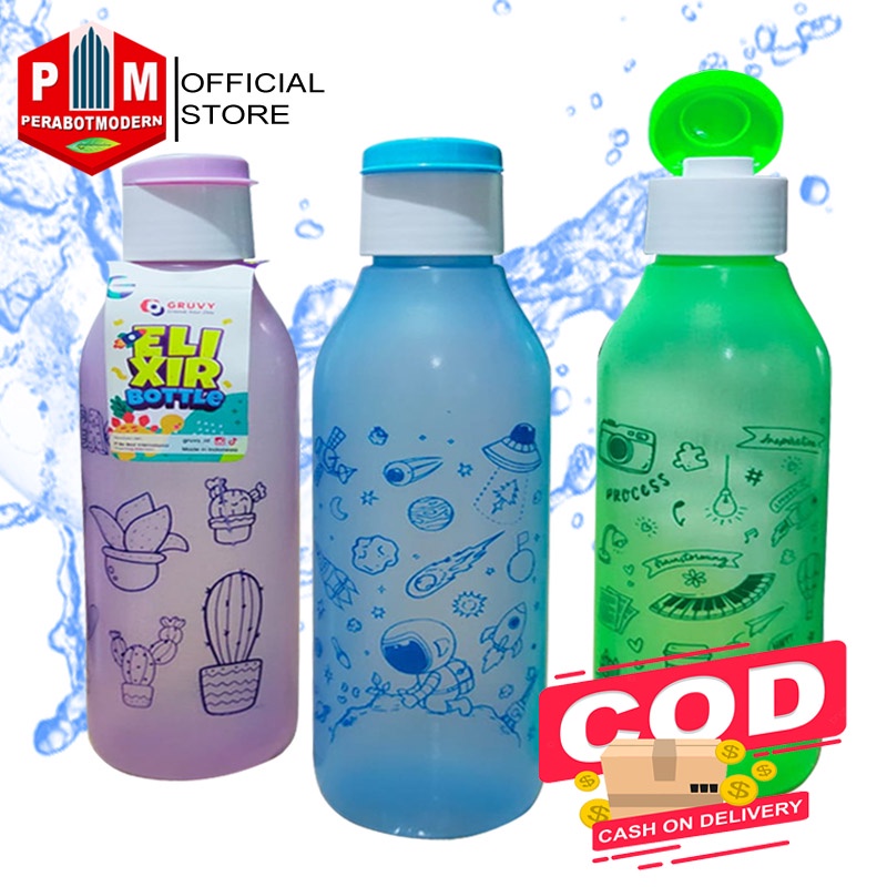 Botol Minum Drinking Bottle Elixir 800ml  Pitcher Tempat Wadah Air Isi Ulang Anti Tumpah Botol Anak Souvenir Ultah