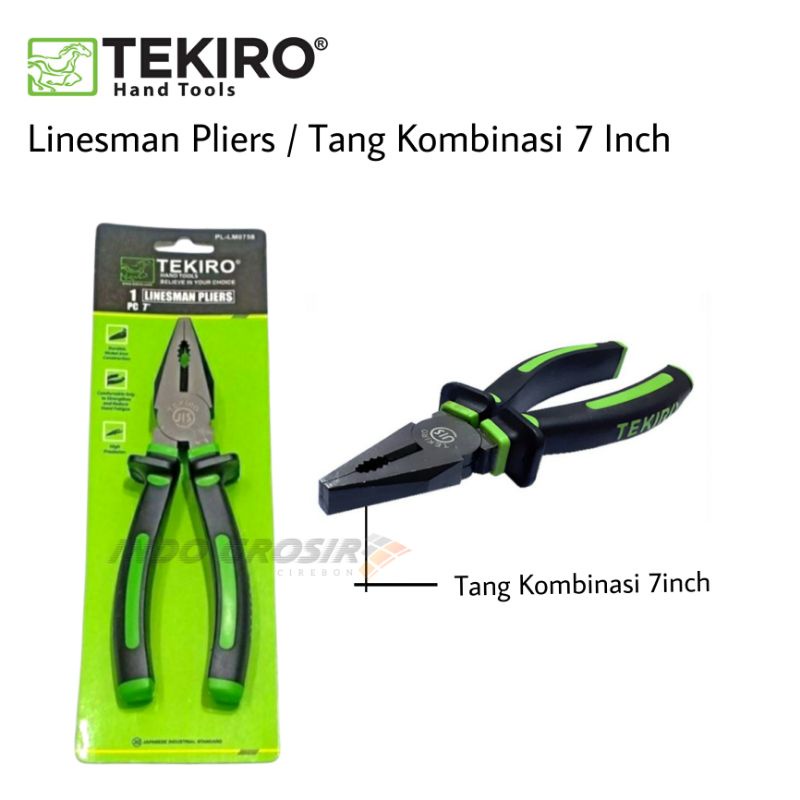 Tekiro Tang Kombinasi 7 Inch Tang Combinasi 7&quot; Linesman Pliers Penjepit Kawat Kabel