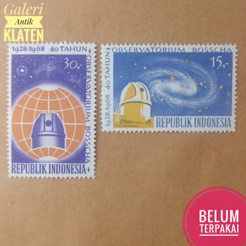 

Set Lengkap Perangko Seri Bosscha tahun 1968 Observatorium 40 Lembang prangko lama kuno paket jadul