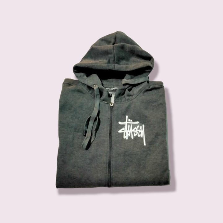 COD Sweater Hoodie Stussy Ziper / ReSleting - Hoodie Stussy - Hoodie Sleting  - Hoodie unisex -  Hoodie Pria - Hoodie Wanita - Hoodie Jumbo